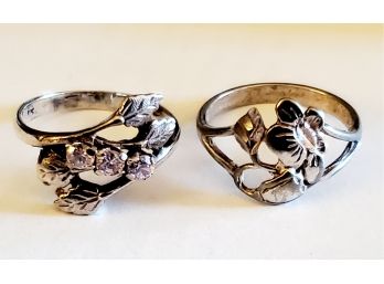 Two Ladies Sterling Silver 925 Rings