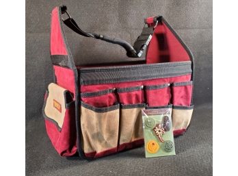 Portafolia Gifted Memories Carry Scrapbook Case Bag Organizer Tool Bag In Burgundy