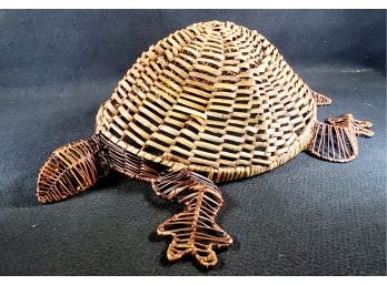 New Pottery Barn Kids Large Woven Turtle Decor