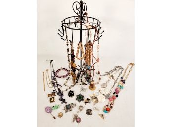 Ladies Costume Jewelry Assortment - Necklaces, Rings, Pins From Chicos, Survival Straps And More