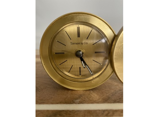 Tiffany Brass Travel Alarm Clock