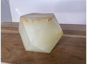 Lovely 14 Sided Polished Stone ,  Scolecite Crystal