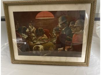 Dogs Playing Poker Framed Print