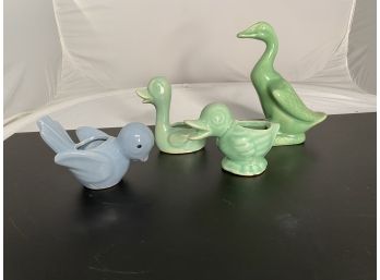 Collection Of Little Bird Planters, Some Mccoy