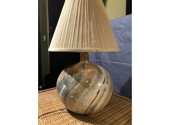 Marble Based Lamp W/ Shade