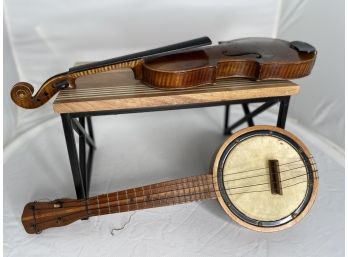 Vintage Instruments - Violin And Mini Banjo