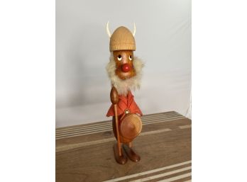 Vintage Teak Viking Figurine - Danish