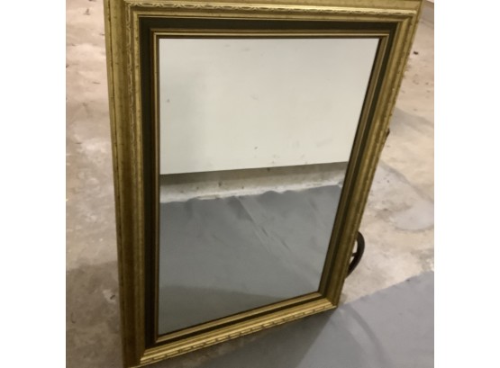 Gold And Black Rectangular Framed Mirror