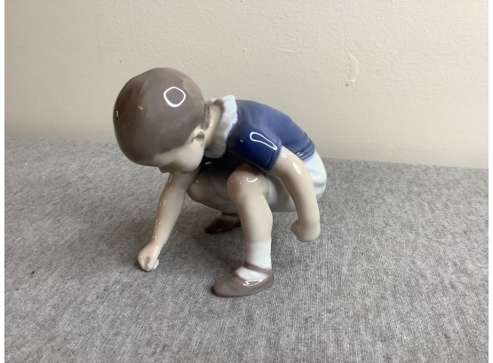 Made In Denmark Boy Squatting Figurine #1