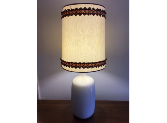 Tall White Mid Century Lamp #2