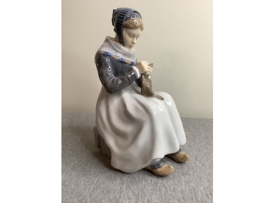 Royal Copenhagen Lady Knitting Figurine