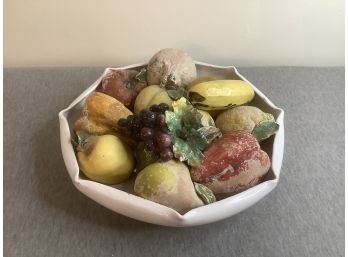 Bowl Of Artificial Fruit Made In Italy