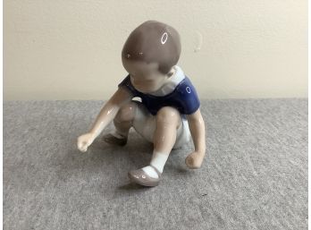 Made In Denmark Boy Squatting Figurine #2
