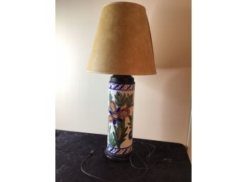 High End Hand Painted Floral Lamp