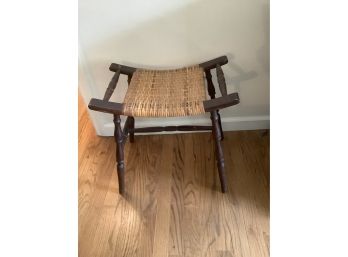 Small Bench With Woven Seat