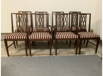 Sage Allen & Co Dinning Room Chairs White And Maroon Cushions