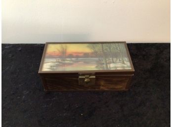 Vintage Sunset Wooden Box