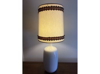 Tall White  Mid Century Lamp #1