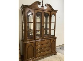 Dixie Wooden China Cabinet With Glass Shelving