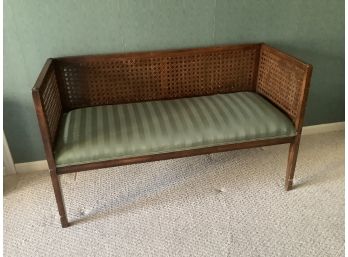 Green Cushioned Bench