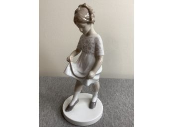 B & G Denmark Little Girl In A Dress Figurine