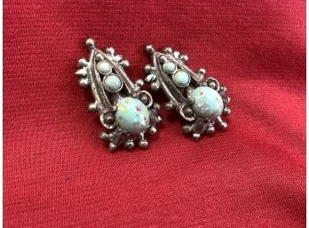 Silver And Turquoise Clips