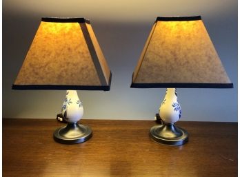 High End Blue White Brass Vanity Lamps 13'