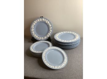 Wedgwood Blue And White Dinner And Salad Plates