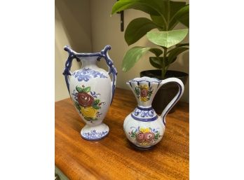 Handpainted Vases From Portugal