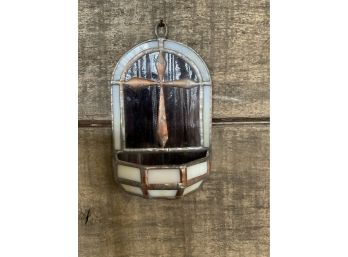 Hand Made Stained Glass Holy Water Font