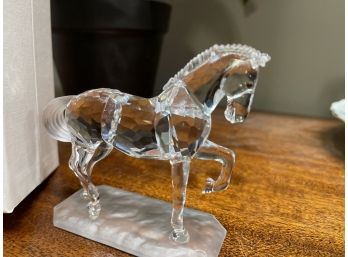 Swarovski Silver Crystal Arabian Stallion With Box
