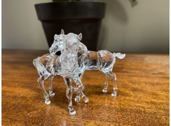 Swarovski Crystal - Two Baby Horses