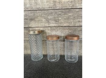 Three Glass Cannisters
