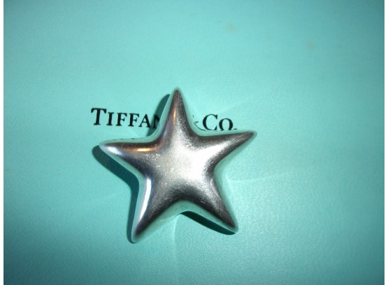 Tiffany & Co Puffy Starfish Star Brooch Pin 925 Sterling Silver (10.4 Grams)