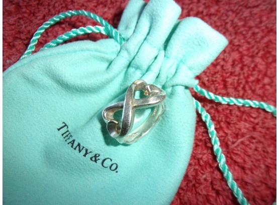 Tiffany & Co Ring Paloma Picasso 925 Sterling Silver Double Loving Heart Size 6.5 (5.6 Grams)