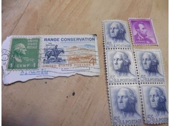 (F2) Stamps Lincoln Washington