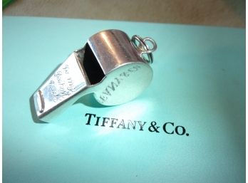 Tiffany & Co Whistle 925 Sterling Silver 'To My Dearest Teach' (15.9 Grams)