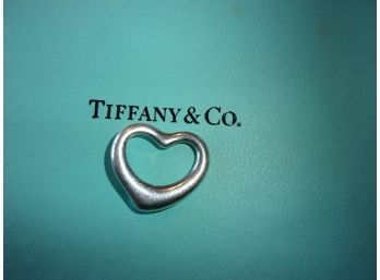 (#20) Tiffany & Co Elsa Peretti Open Heart 925 Sterling Silver (4.5 Grams)