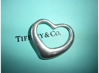 (#807) XL Tiffany & Co Elsa Peretti Open Heart 925 Sterling Silver (12.3 Grams)