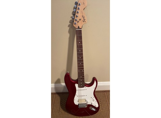 Cherry Red Squier Stratocaster By Fender