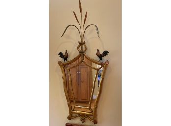 Carvers Guild Traditional Mirror Roosters With Wheat Sheaves Purchased From Cocobolo Armonk NY - 17' X 38'h