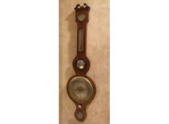 An Antique Molinari - Halesworth   Barometer, Hygrometer, Thermometer - 10'w X 38'long