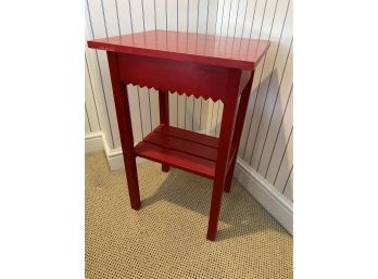 Red Cottage Style Side Table - 18'w X 15'd X 28'h