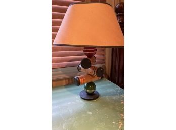 A Decorative Croquet Mallet & Ball Lamp