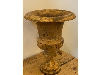 A Cast Iron   Footed Planter 11'h Made In India