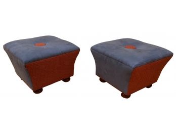 The Charles Stewart Company Footstools PAIR  Hickory, NC - 17' Square X 12'h