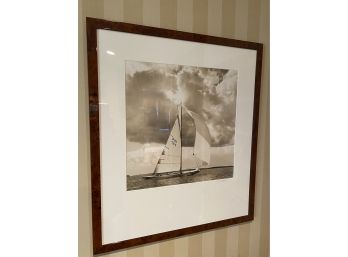 A Signed Michael Kahn 1/50 Hand Made Toned Silver Gelatin Photograph  Sailboat - 33'w X 28'h