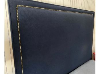 A QUEEN Size Headboard Navy Blue With Nail Head Trim Details  - 64'w X 65'h