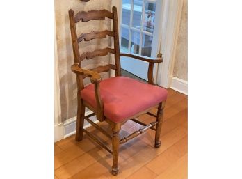 A Vintage  FREMARC Furniture Single  Arm Chair With Upholstered Seat  - 26'w X 22'd  X 40'h