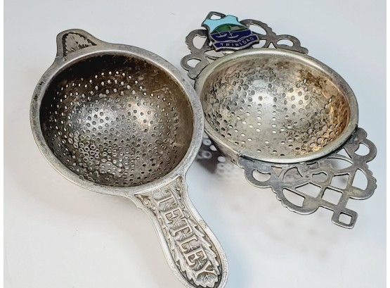 2 Vintage Tea Strainers Tetley And One From Trinidad